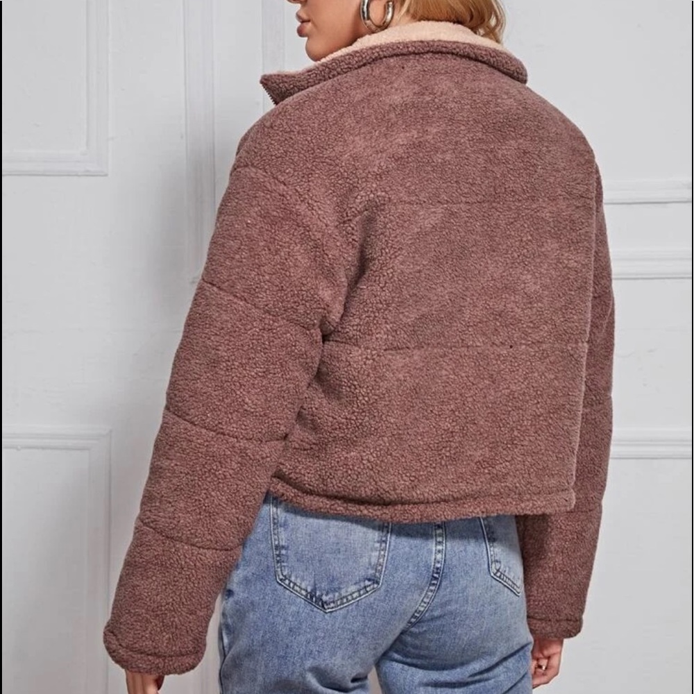 Drawstring Hem Teddy Jacket - Picture 2 of 7